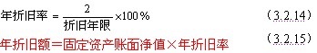 雙倍余額遞減法的計算公式