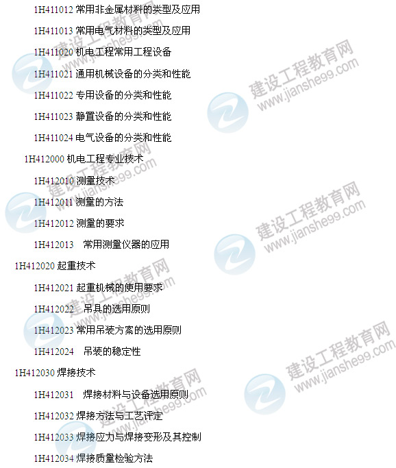 2014年一級建造師機(jī)電工程管理與實務(wù)考試大綱01