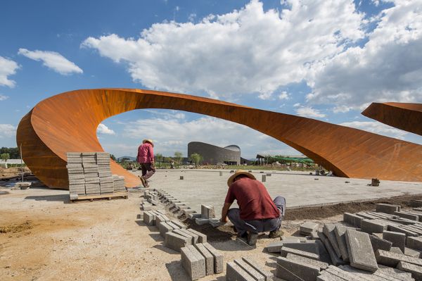 展覽館施工現(xiàn)場