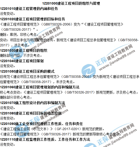 2018一建教材對(duì)比解析核心變化文字版--《項(xiàng)目管理》