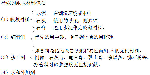 二級(jí)建造師建筑工程第三講建筑材料：砂漿、砌塊