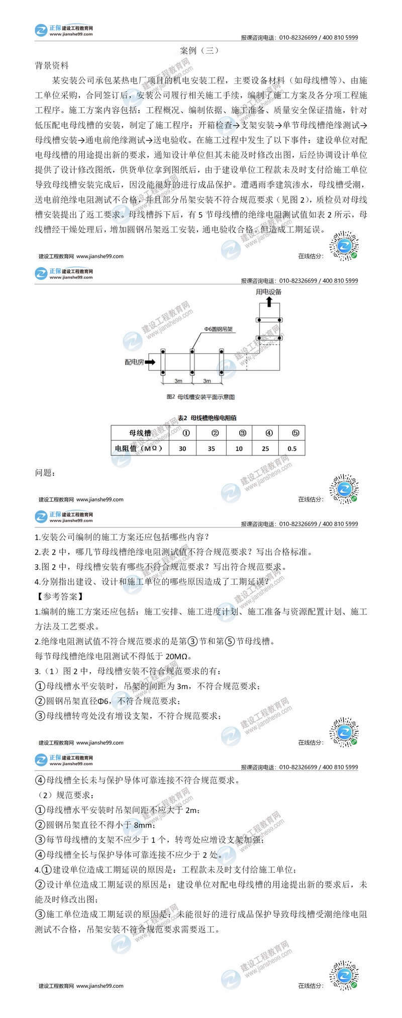 二建機電實務(wù)試題解析案例三 二建機電實務(wù)試題解析案例三
