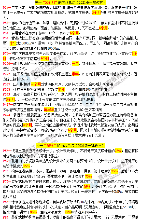 一建市政工程數(shù)字考點(diǎn) 一建市政工程數(shù)字考點(diǎn)